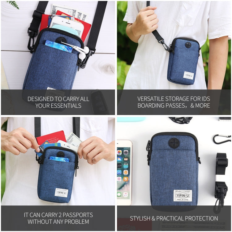 YIPINU Multifunctional Hanging Neck Mini Waterproof Mobile Phone Storage Bag(Red)