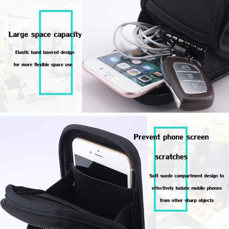 YIPINU Outdoor Multifunctional Arm Cycling Running Fitness Sports Phone Bag(Black)