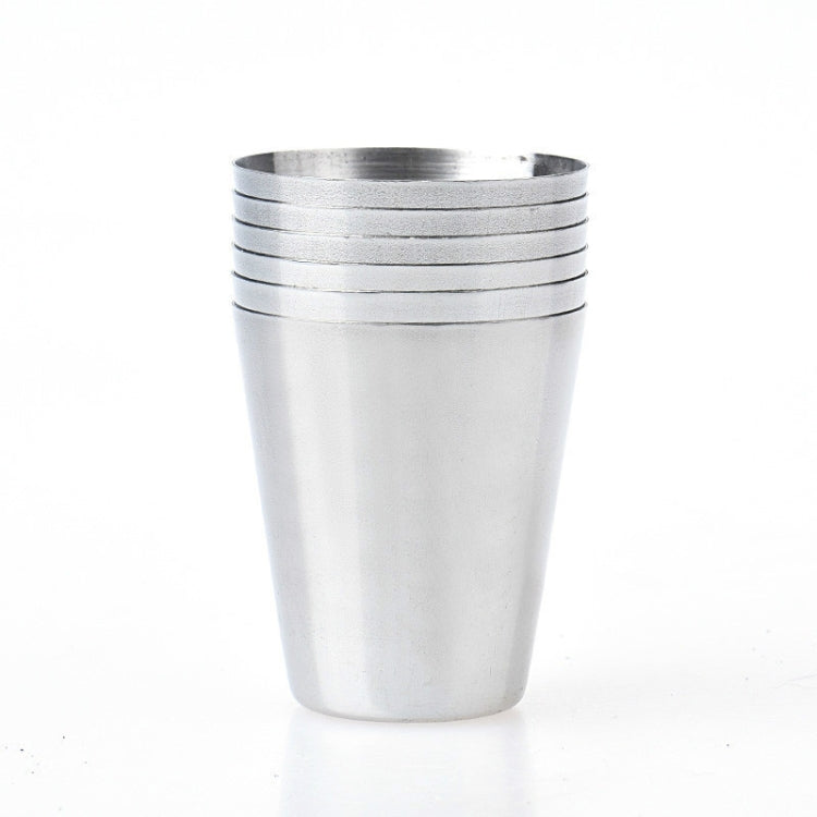 2 Sets Outdoor Mini Stainless Steel Small Wine Glass Hiking Camping Travel Portable Drinking Cup Set with Leather Case, Small 30ml Travel Portable Drinking Cup