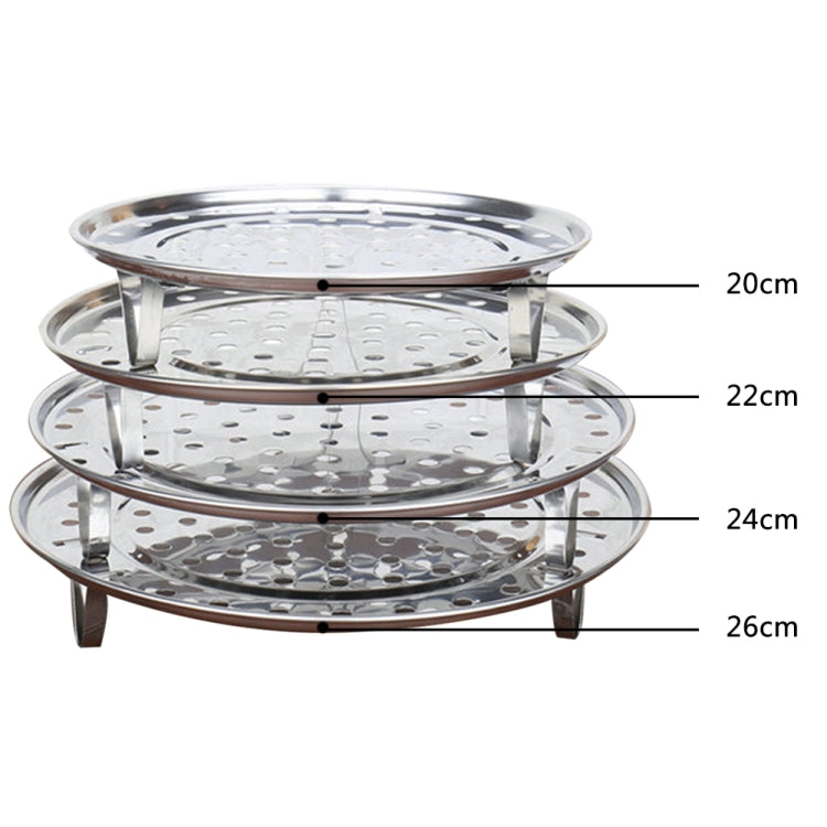 Multifunctional Waterproof Shelf Steaming Tray Stainless Steel Steaming Grid Cage Steaming Sheet Steaming Rack, 20cm, 24cm, 26cm