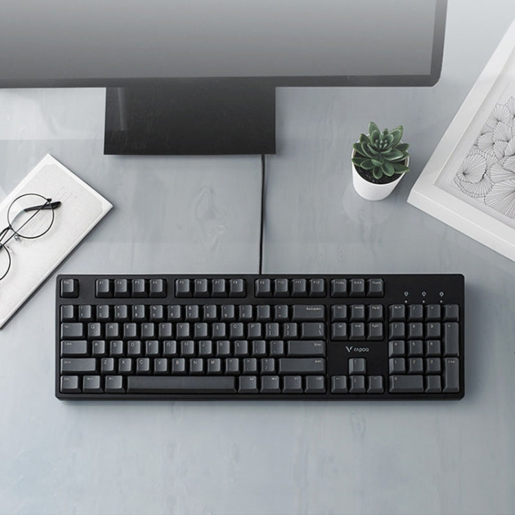 Rapoo V860 Desktop Wired Gaming Mechanical Keyboard, Specifications:104 Keys(Green Shaft)
