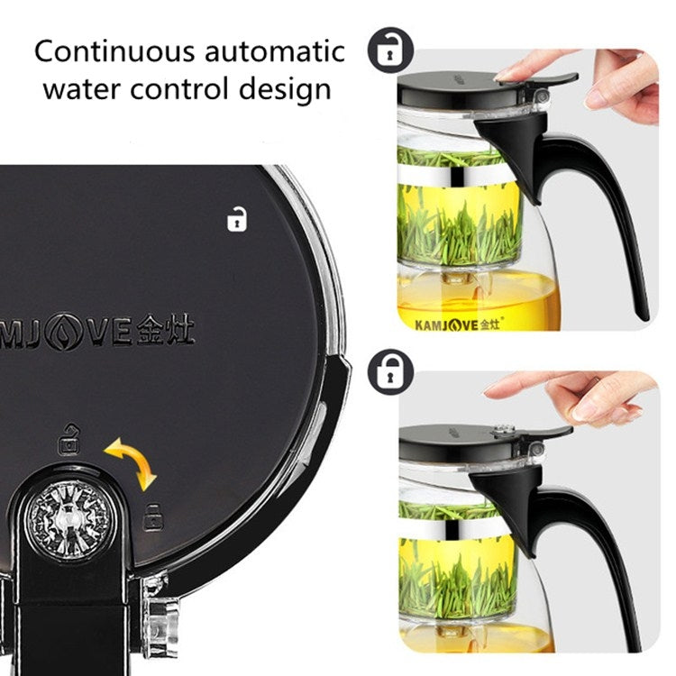 KAMJOVE Elegant Cup Teapot Heat-resistant Glass Tea Set, Style:TP-757 700ml