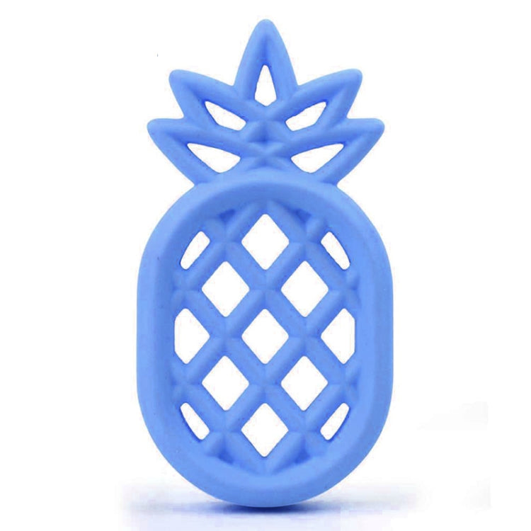 Pineapple Silicone Teether Babies Teething Pendant Nursing Soft Silicone Safe Toys for Soothe Teething Baby(Blue)