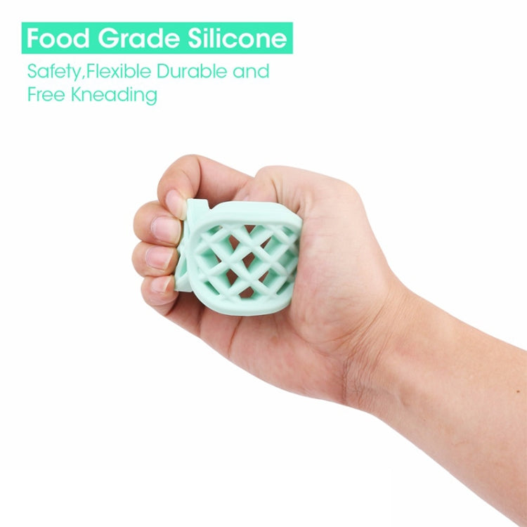 Pineapple Silicone Teether Babies Teething Pendant Nursing Soft Silicone Safe Toys for Soothe Teething Baby(Blue)