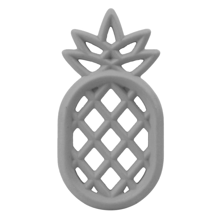 Pineapple Silicone Teether Babies Teething Pendant Nursing Soft Silicone Safe Toys for Soothe Teething Baby(Grey)