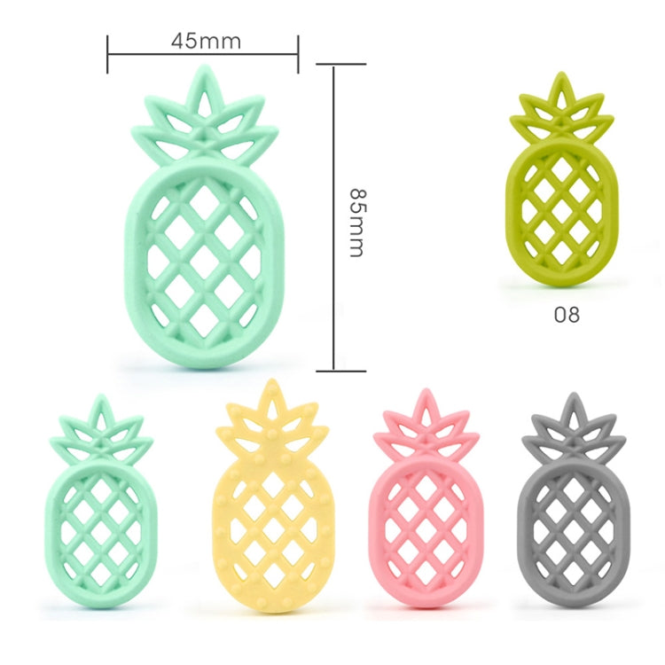 Pineapple Silicone Teether Babies Teething Pendant Nursing Soft Silicone Safe Toys for Soothe Teething Baby(Grey)
