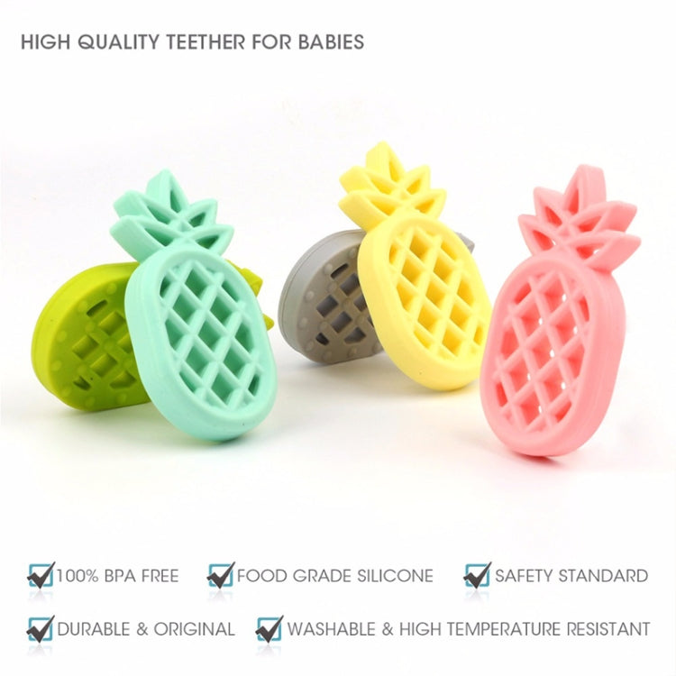 Pineapple Silicone Teether Babies Teething Pendant Nursing Soft Silicone Safe Toys for Soothe Teething Baby(Grey)