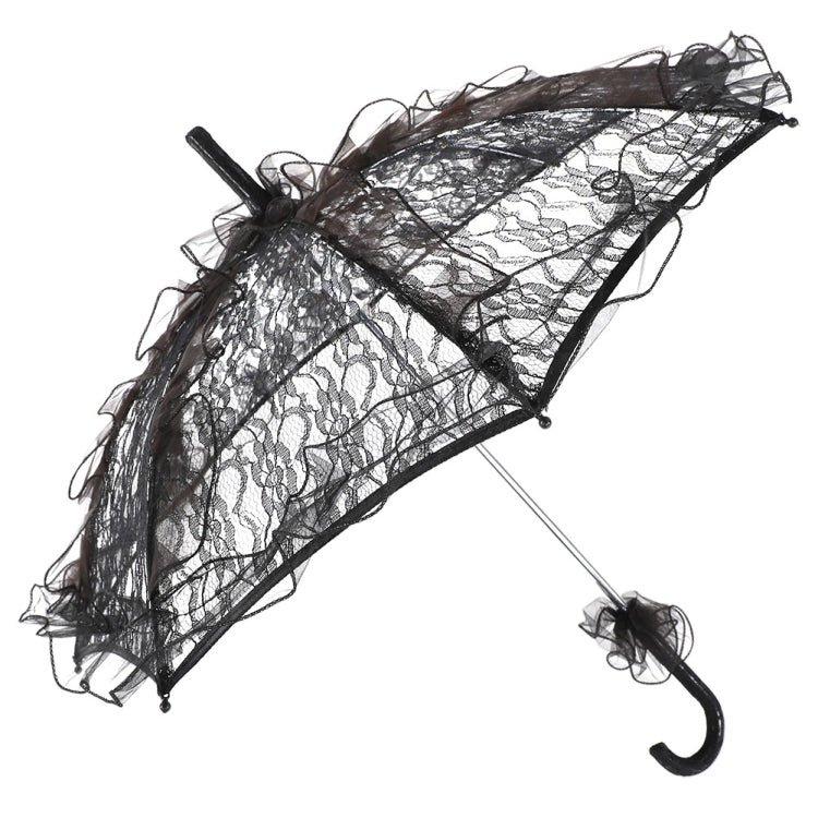 Wedding Parties Bridal Lace Cotton Umbrella Dancing Photography Prop Umbrella(Pink)