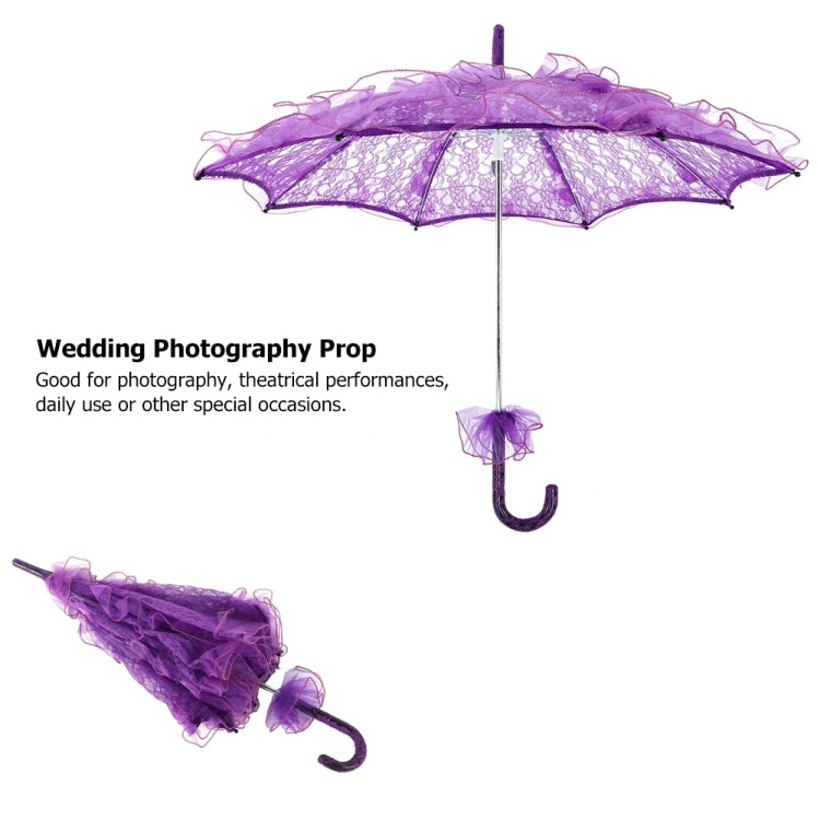 Wedding Parties Bridal Lace Cotton Umbrella Dancing Photography Prop Umbrella(Green)