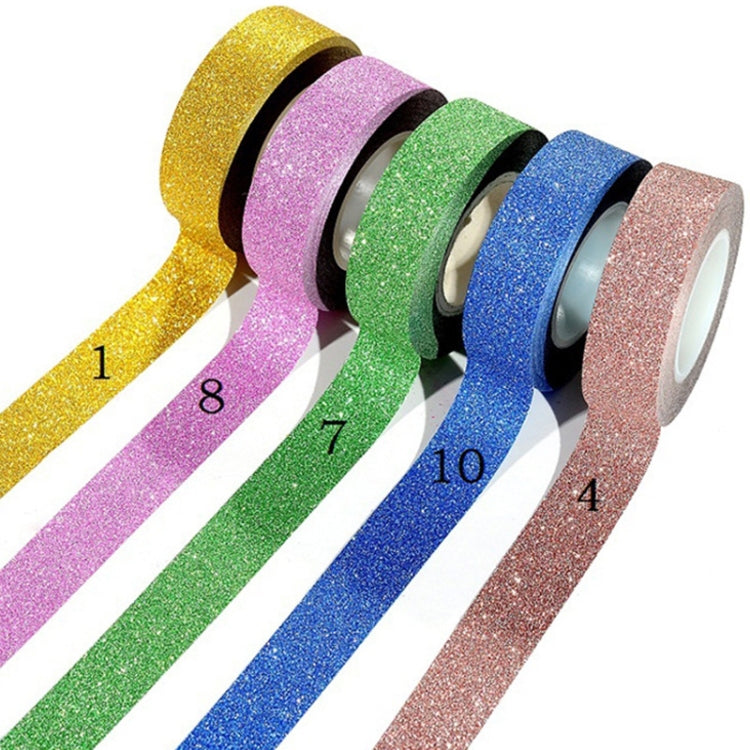 Flash Washi Sticky Paper Tape Label DIY Decorative Tape, Length: 10m(Pink)