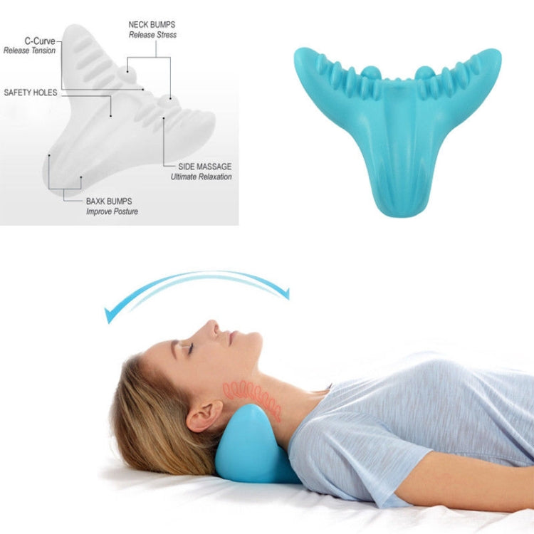 Acupressure Massage Pillow C-Rest Neck Cervical Shoulder Muscle Relaxer High Density Memory Foam Pillow Tools, C-Rest