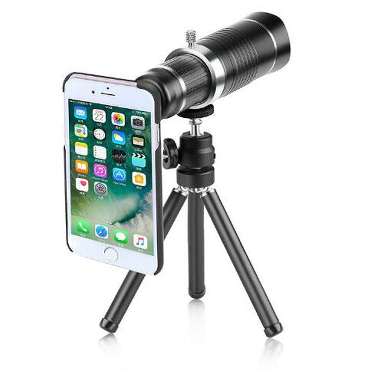 Bolanke Universal 20 Times Mobile Phone Telephoto Lens Monocular Live Broadcast HD 4K No Vignetting Lens, 20X