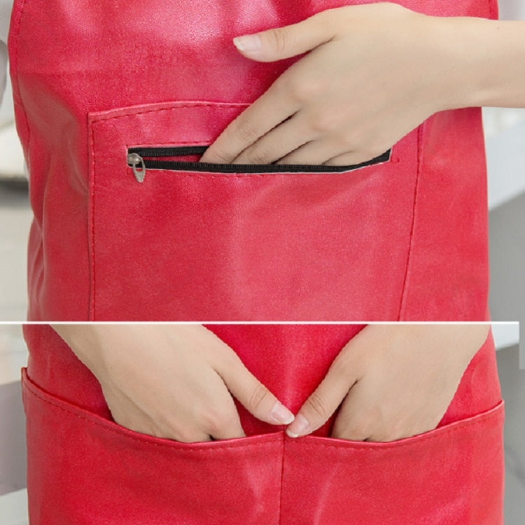 Waterproof Oil Proof Soft Leather Thick Wear-resistant Men and Women Overalls Apron