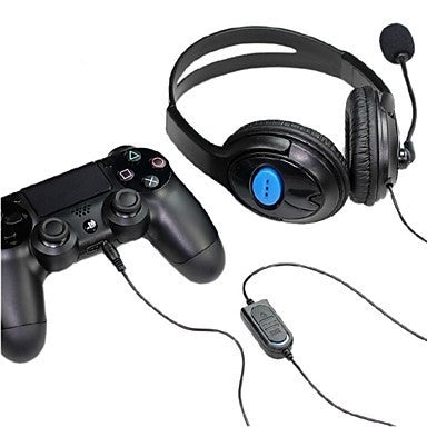 Bilateral Large Headphones PS4 Host Internet Voice Chat Headset for PS4, Large Headphones