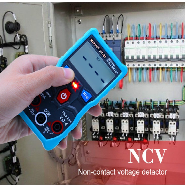 ZOYI Portable Electric Measurement Automatic Intelligent Gear Recognition Mini Multimeter( ZT-S1Blue)