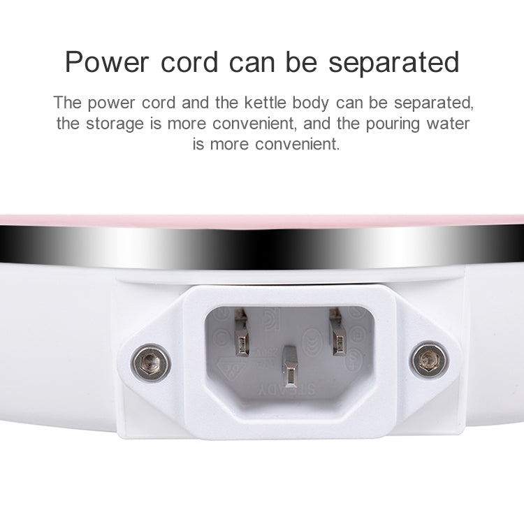 Portable Folding Silicone Intelligent Constant Temperature Travel Camping Electric Kettle, Power cord specification:US Plug(White)