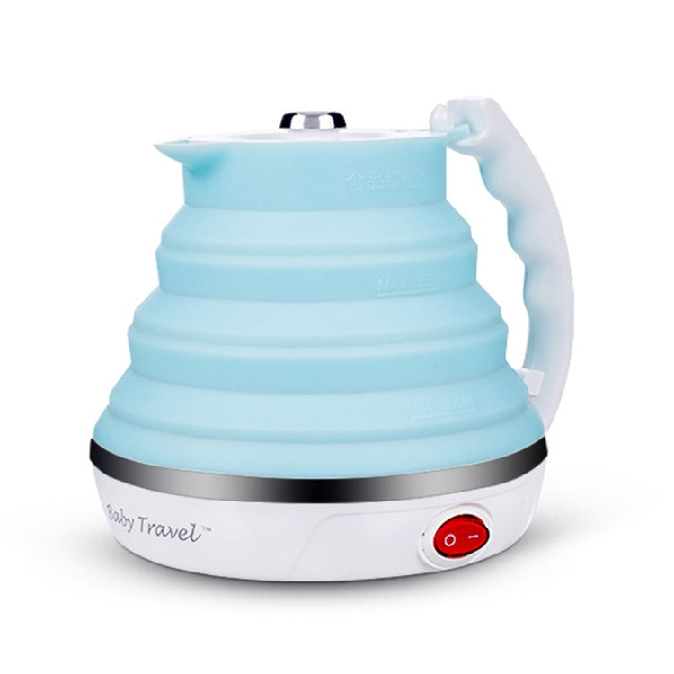 Portable Folding Silicone Intelligent Constant Temperature Travel Camping Electric Kettle, Power cord specification:US Plug(Blue)