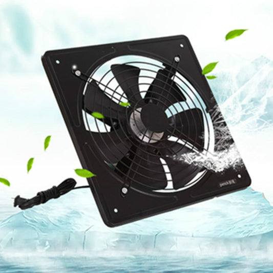 220V Exhaust Fan High Speed Air Extractor Window Ventilation Fan for Kitchen Ventilator Axial Industrial Wall Fan, 12 inch, 10 inch