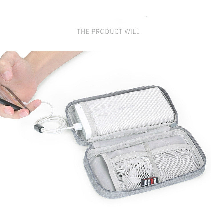 BUBM Digital Charger USB Data Cable Organizer Storage Bag Earphone Wire Power Bank Travel Case(Black)