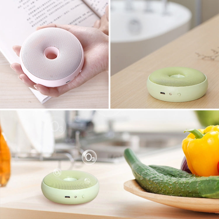 Portable Donut Electric Air Purifier Home Car Anion Ozone Deodorizer(White)