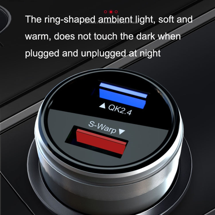 QIAKEY GX789 Dual USB Fast Charge Car Charger(Black)