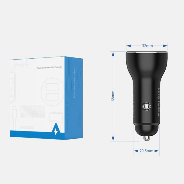 QIAKEY QK505 Dual Ports Fast Charge Car Charger(Black)