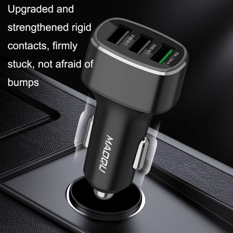 QIAKEY GT680 3 USB Ports Fast Charge Car Charger(Black)