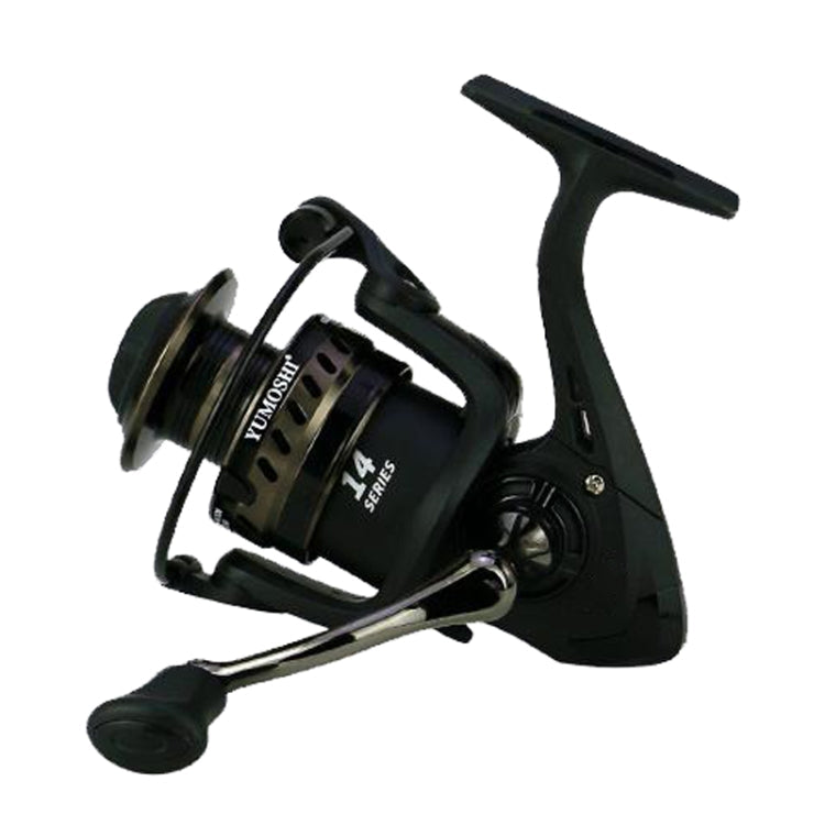 YUMOSHI LS2000 Metal Head Fishing Reel Sea Rod Spinning Reel(Metal Swing Arm+Hard Rubber Grip)