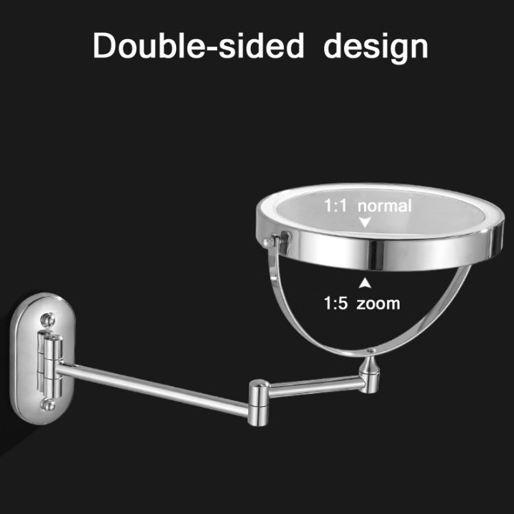 8 Inch Wall-Mounted Double-Sided Makeup Mirror LED Three-Tone Light Bathroom Mirror, Battery Model Silver, USB Charging Silver, Battery Models Matte Nickel Color, USB Charging Matte Nickel Color, Battery Models Black, USB Charging Black