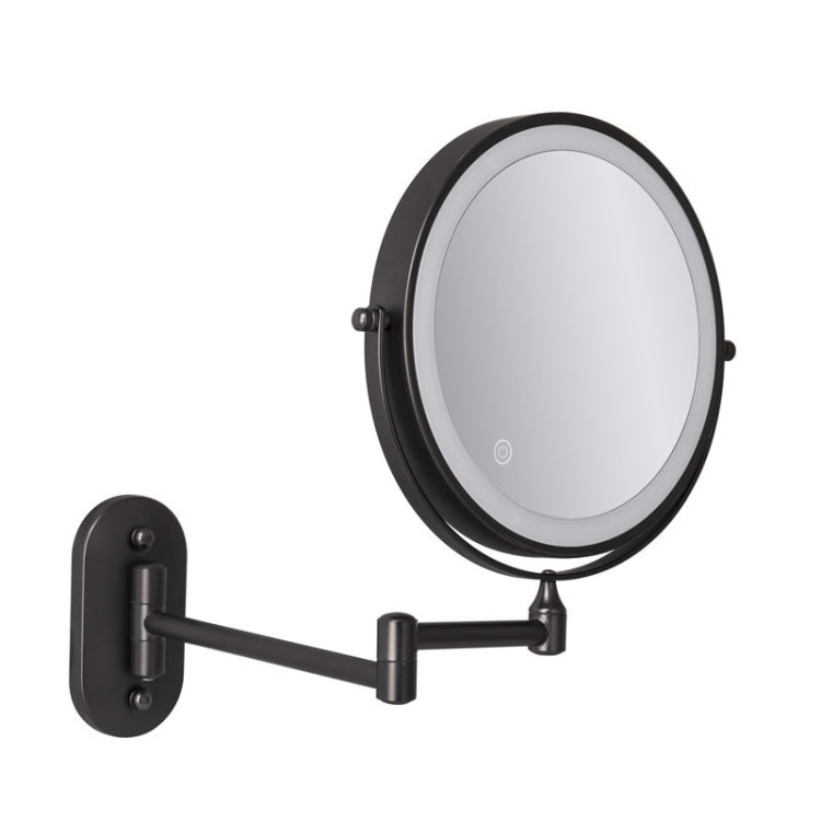8 Inch Wall-Mounted Double-Sided Makeup Mirror LED Three-Tone Light Bathroom Mirror, Battery Model Silver, USB Charging Silver, Battery Models Matte Nickel Color, USB Charging Matte Nickel Color, Battery Models Black, USB Charging Black