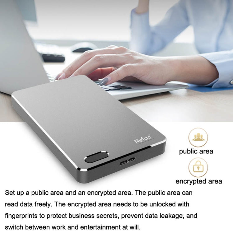 Netac K330 High Speed 2.5 Inch Encrypted Mobile Hard Drive, Capacity: 1TB, 1TB, 2TB