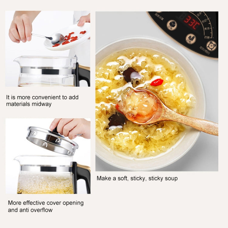 KAMJOVE HT-590 Fully Automatic Water-proof Bird's Nest Stew Cup Glass Health Pot Multi-function Tea Maker CN Plug