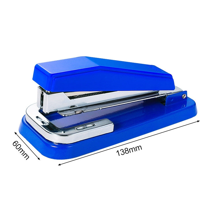Deli 0414 Stapler Portable Rotatable Stapler 0012 Staple Nail(Blue)