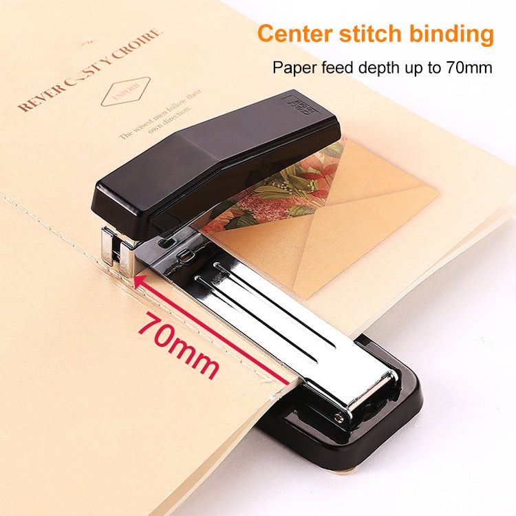 Deli 0414 Stapler Portable Rotatable Stapler 0012 Staple Nail(Blue)