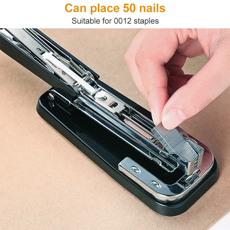 Deli 0414 Stapler Portable Rotatable Stapler 0012 Staple Nail(Blue)