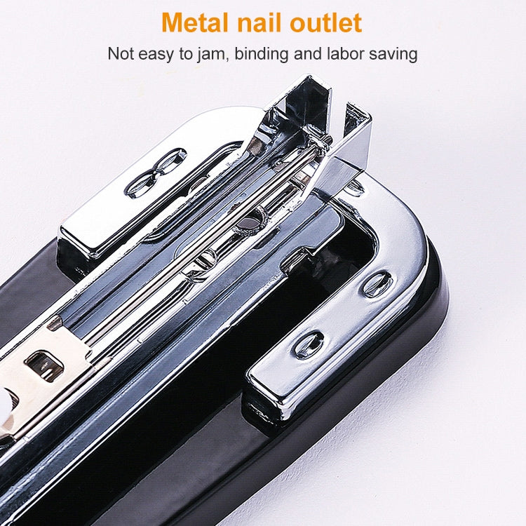 Deli 0414 Stapler Portable Rotatable Stapler 0012 Staple Nail(Blue)