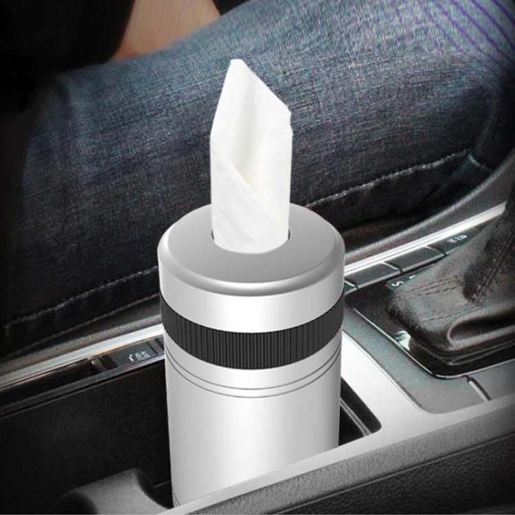 BEN.JACK Vehicle Tissue Container Multifunctional Decorative Items(Silver)