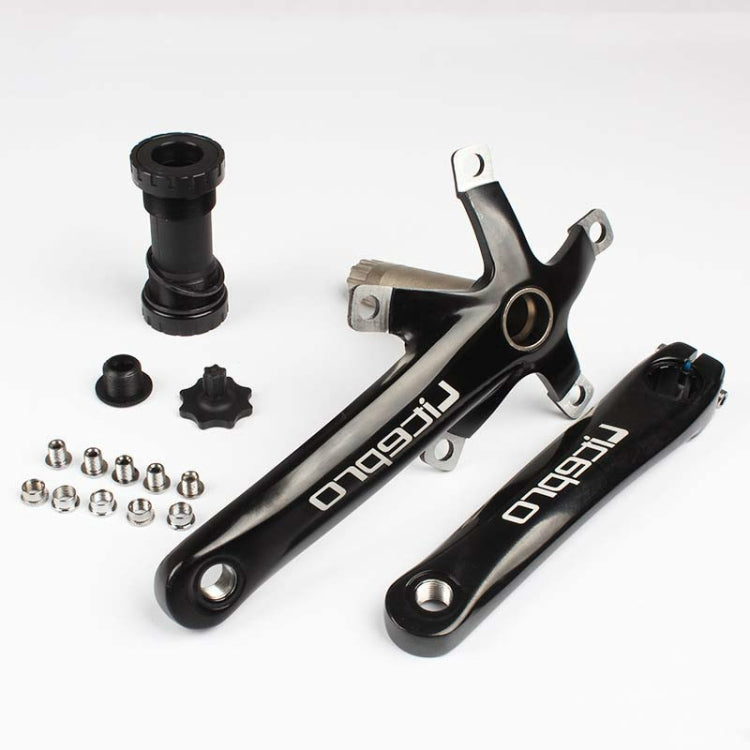 Litepro Folding Bicycle LP Hollow One-piece Crank Tooth Disc Bottom Axle Modified SP8, Left and Right Crank+Bottom Bracket