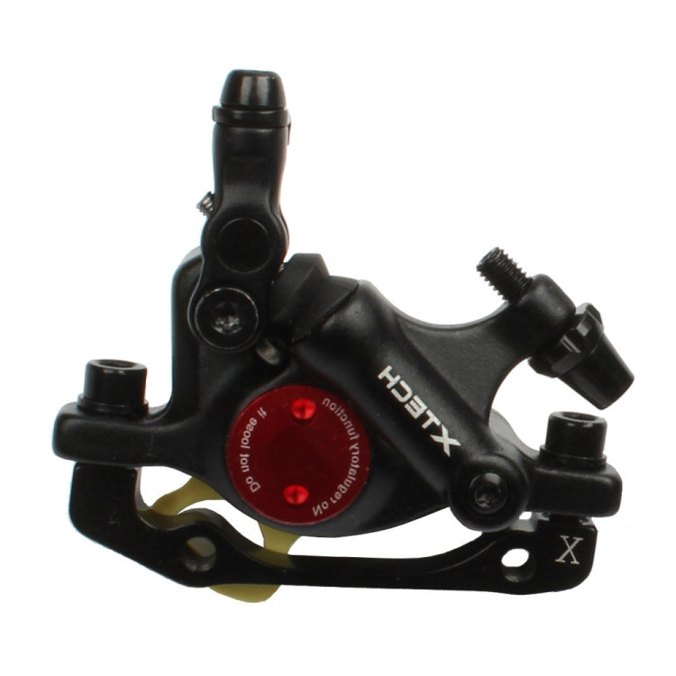 ZOOM HB100 Mountain Bike Hydraulic Brake Caliper Folding Bike Cable Pull Hydraulic Disc Brake Caliper, Style:Front(Black)
