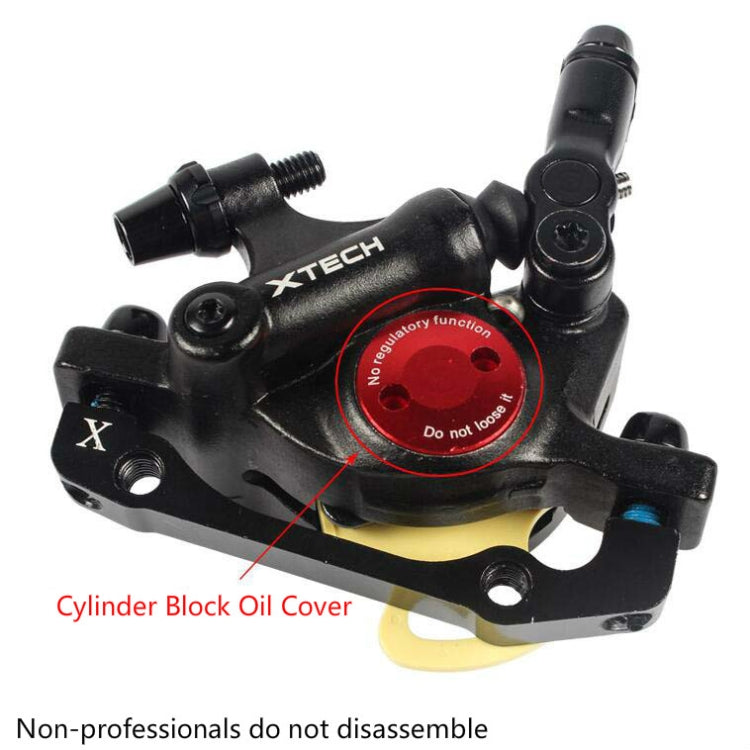 ZOOM HB100 Mountain Bike Hydraulic Brake Caliper Folding Bike Cable Pull Hydraulic Disc Brake Caliper, Style:Front(Red)