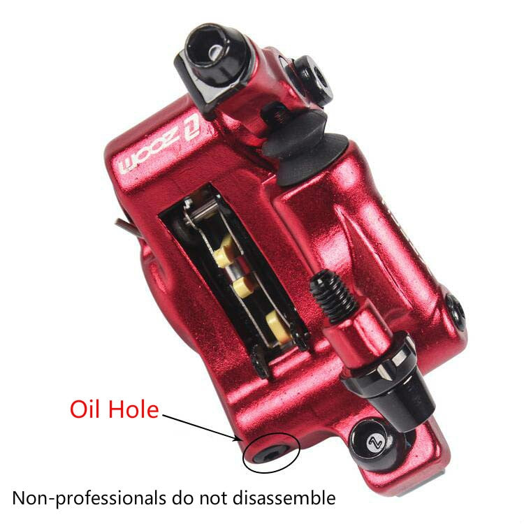 ZOOM HB100 Mountain Bike Hydraulic Brake Caliper Folding Bike Cable Pull Hydraulic Disc Brake Caliper, Style:Front and Rear(Black)