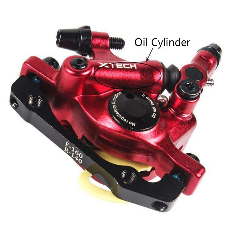 ZOOM HB100 Mountain Bike Hydraulic Brake Caliper Folding Bike Cable Pull Hydraulic Disc Brake Caliper, Style:Front and Rear(Purple)
