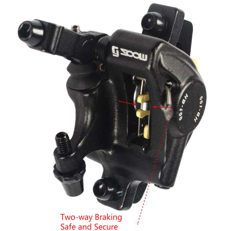 ZOOM HB100 Mountain Bike Hydraulic Brake Caliper Folding Bike Cable Pull Hydraulic Disc Brake Caliper, Style:Front and Rear(Purple)