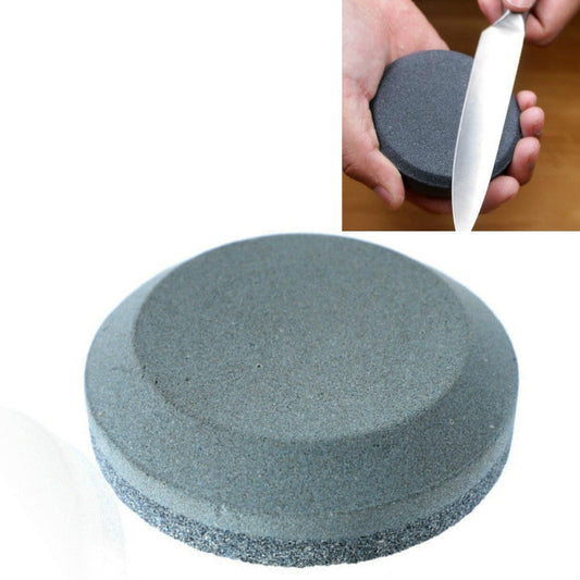 2 PCS Double-Sided Whetstone Kitchen Knives Round Knife Sharpener, Style:B, A, B