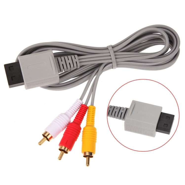 1.8m Component cable Audio Video AV Composite 3 RCA Cable for sharpest video Main 480p video output for Nintendo Wii console, For PS1 / PS2  1.8m