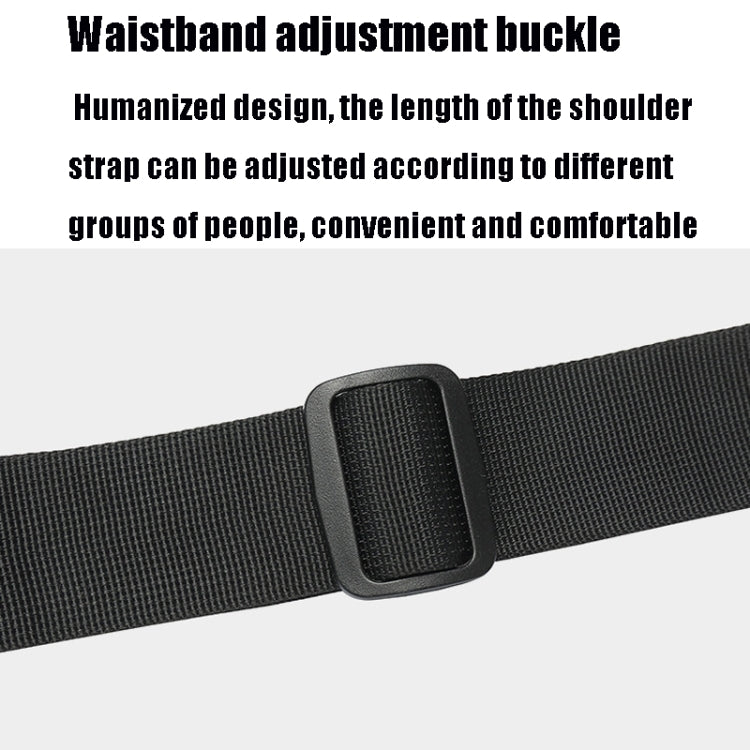 Ozuko 9340 Men Waist Bag Multifunctional Chest Bag Sports Waterproof Shoulder Messenger Bag(Black)