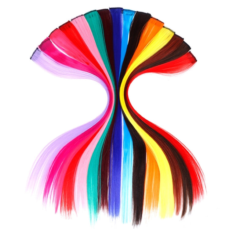 10 PCS Chemical Fiber Wig One-Step Gradient Color Single Card Wig, Stretched Length:24inches(48#)