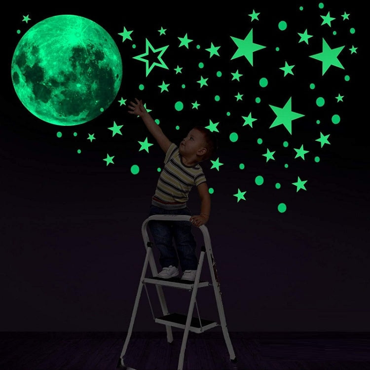 AFG33003 Home Decoration Luminous Stars Moon PVC Stickers, Specification:Green Moon 12cm, 30cm Pink Moon, 20cm Pink Moon, 10cm Pink Moon, 30cm Blue Moon, 20cm Blue Moon, 30cm Green Moon, 20cm Green Moon