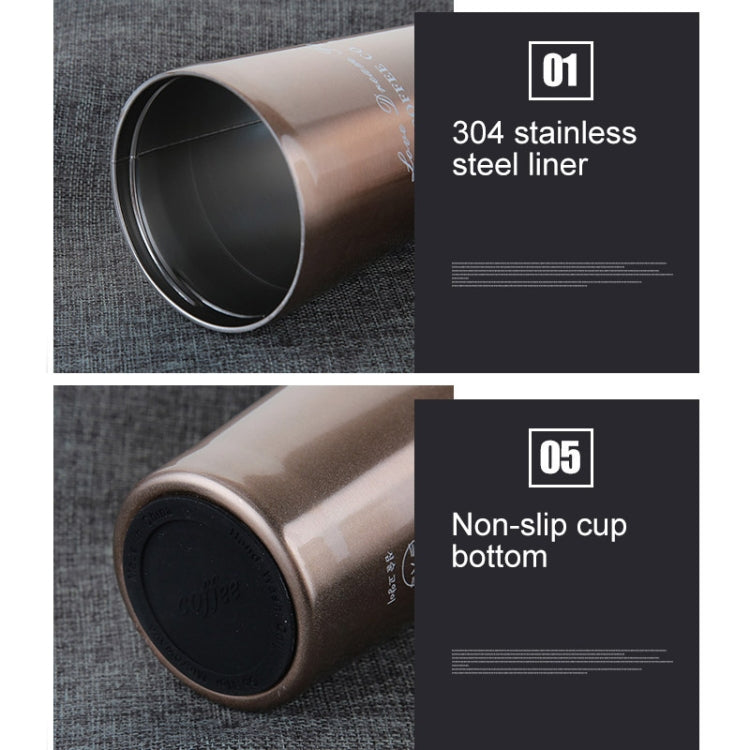 500ML Portable Stainless Steel Creative Gift Coffee Cup Office Vacuum Thermos Mug