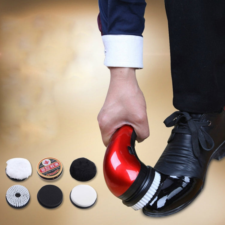 CNaier AE-710 Portable Handheld Automatic Electric Shoe Brush Shine Polisher(Red)